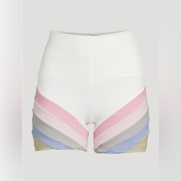 PORT DE BRAS Brand New Rainbow Bike Shorts - Picture 1 of 7
